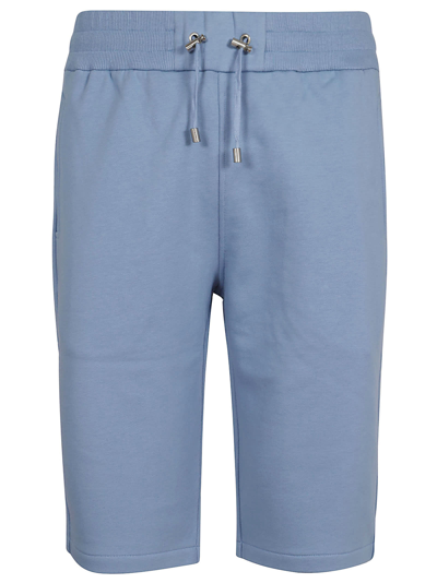 Balmain Flock Jersey Shorts In Blue