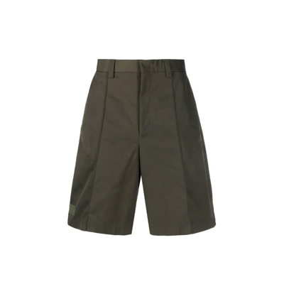 Valentino Vltn Tag Shorts In Green