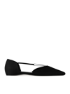Totême Toteme Woman Ballet Flats Black Size 5 Textile Fibers In Black