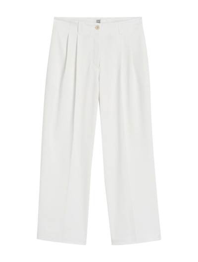 Totême Relaxed Trousers In White