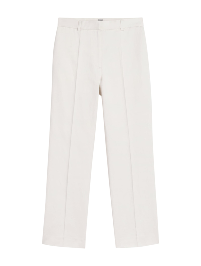 Totême Straight Satin Pants In Nude & Neutrals