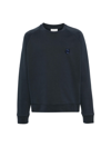 Maison Kitsuné Navy Bold Fox Head Patch Oversize Sweatshirt In Deep Navy