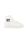 CHIARA FERRAGNI WOMENS WHITE SNEAKERS