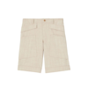 Burberry Sand Wool Bermuda Shorts In Beige
