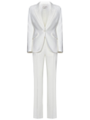 Alexander Mcqueen Leaf Crepe Cigarette Trousers In White