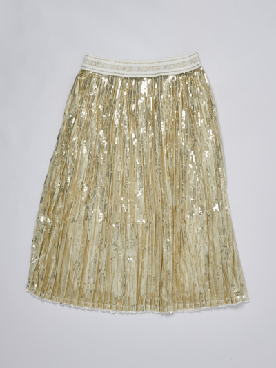 Michael Kors Kids' Long Skirt Skirt In Oro