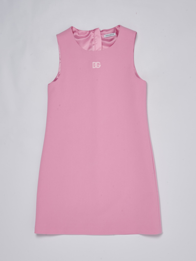 Dolce & Gabbana Kids' Sleeveless Dress Dress In Rosa