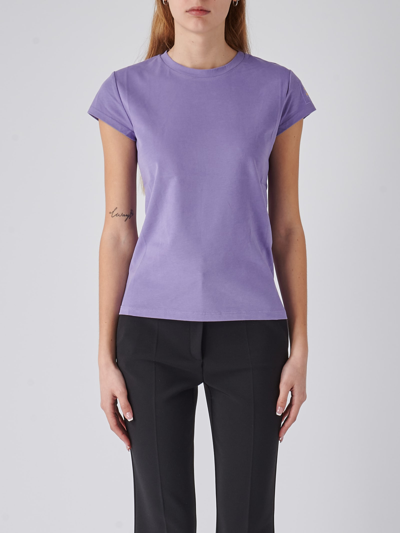 Elisabetta Franchi Cotton T-shirt In Iris