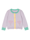 STELLA MCCARTNEY LILAC COTTON CARDIGAN