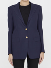 Tagliatore Bertha Viscose-blend Single-breasted Blazer In Blue