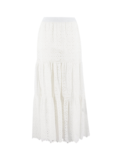 Ermanno Firenze Skirt In Off White/off White