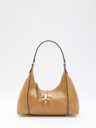 Tod's T Timeless Hobo Small Bag In Brown