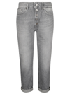 Dondup Koons Stud-embellished Jeans In Grey
