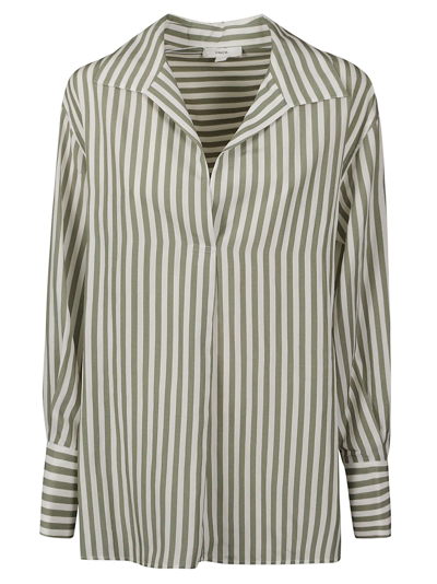 Vince Pinstripe Shirt In White