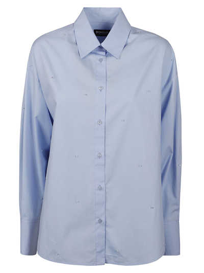 Dondup Long-sleeved Shirt In Azure