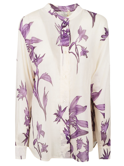 Forte Forte Floral Shirt In Violet