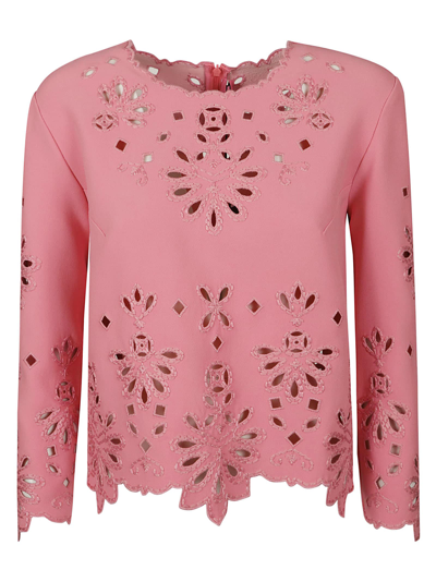 Ermanno Scervino Floral Detail Blouse In Pink