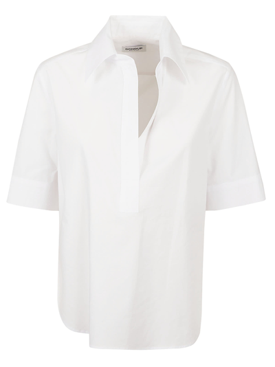Dondup Button-less Shirt In White