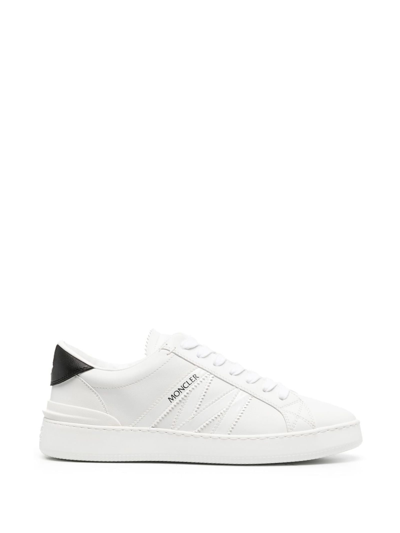 Moncler Monaco M Leather Low-top Trainers In White