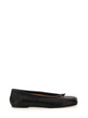 Maison Margiela Sheepskin Leather Ballerina Flats With Luxurious Lining And Comfortable Sole In Nero
