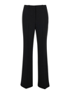 THEORY BLACK SARTORIAL PANTS WITH STRETCH PLEAT IN TECHNICAL FABRIC WOMAN
