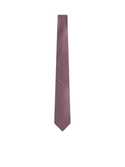 Ferragamo Tie In F.rosso/azzurro