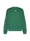 Off-white Arrow Bandana-embroidered Cotton Sweatshirt In College Green