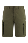 Woolrich Mid-rise Cotton Cargo Shorts In Green