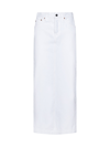 Wardrobe.nyc Straight Denim Maxi Skirt In White