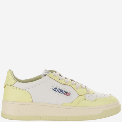 Autry Medalist Color-block Sneakers In Yellow