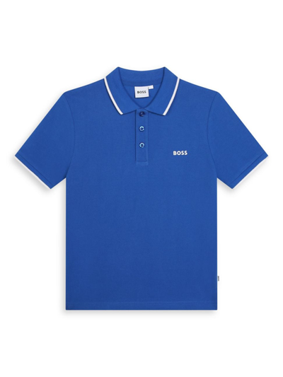 Hugo Boss Little Boy's & Boy's Logo Polo Shirt In Electric Blue