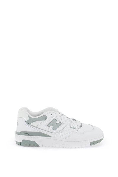 New Balance 550 Trainers In White,green