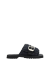 Gucci Buckled Quilted Sandals In Nero