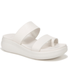 Naturalizer Genn-drift Platform Slide Sandal In Warm White Leather
