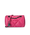 Emporio Armani Bouganvillea Small Quilted Crossbody Bag In Fucsia