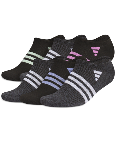 Adidas Originals Women's 6-pk. Superlite 3.0 No Show Socks In Black,solarblue,onix Grey
