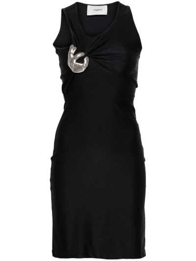 Coperni Single Emoji Dress In Black