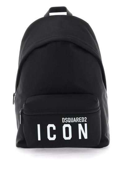 Dsquared2 Icon Nylon Backpack In Black