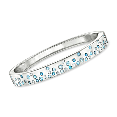 Ross-simons Tonal Blue Topaz Bangle Bracelet In Sterling Silver In Multi