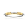 Rs Pure By Ross-simons Diamond-accented Ring In Sterling Silver And 14kt Yellow Gold In White
