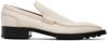 JIL SANDER WHITE POINTED TOE LOAFERS