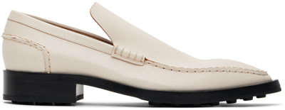 Jil Sander Pointed-toe Leather Loafers In Neutrals
