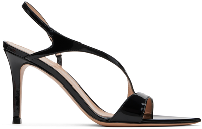 Gianvito Rossi Black Mayfair Heeled Sandals In Black Leather