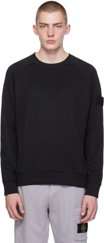 Stone Island Black Patch Sweatshirt In V0029 Black