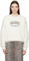 GANNI OFF-WHITE ISOLI SWEATSHIRT