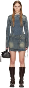 ACNE STUDIOS BLUE PRINT MINIDRESS