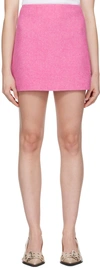 Ganni Pink Suiting Miniskirt In 854 Fiji Flower