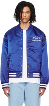 Carhartt Blue 'class Of 89' Bomber Jacket In Elder/white