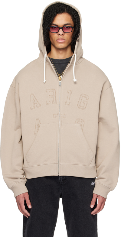 Axel Arigato Taupe Legend Hoodie In Mid Grey