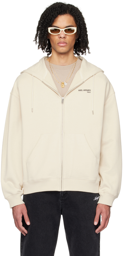 Axel Arigato Off-white Field Hoodie In Pale Biege